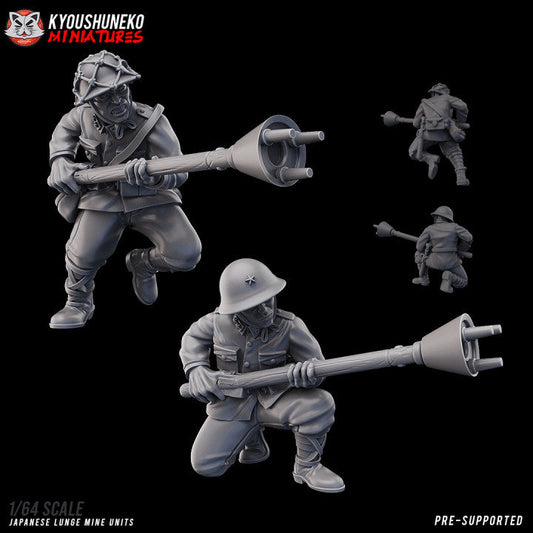 Imperial Japanese Lunge Mines | Kyoushuneko 28mm WW2 Wargaming Miniatures Role Playing Miniatures