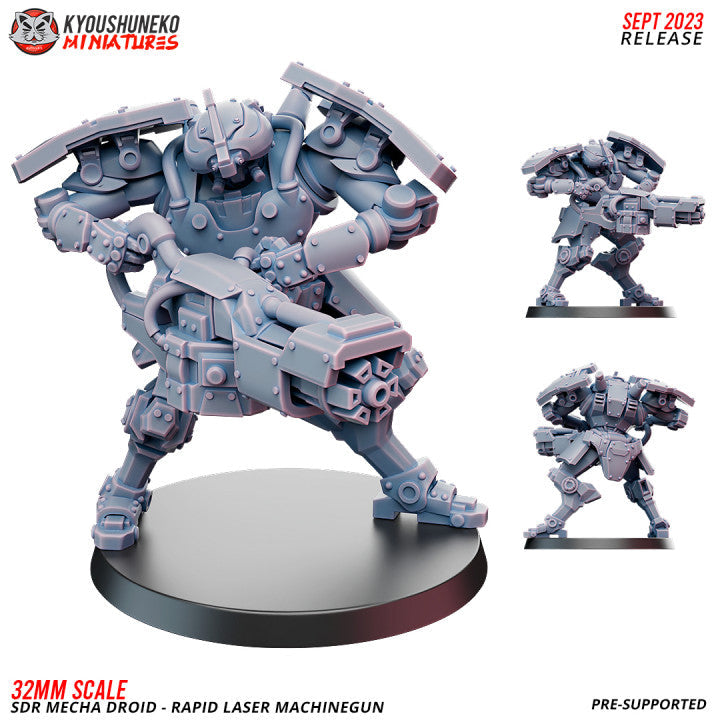 Sikh Desert Raiders Mecha Droid Laser MG | Kyoushuneko 32mm Grimdark Wargaming Miniatures Role Playing Miniatures