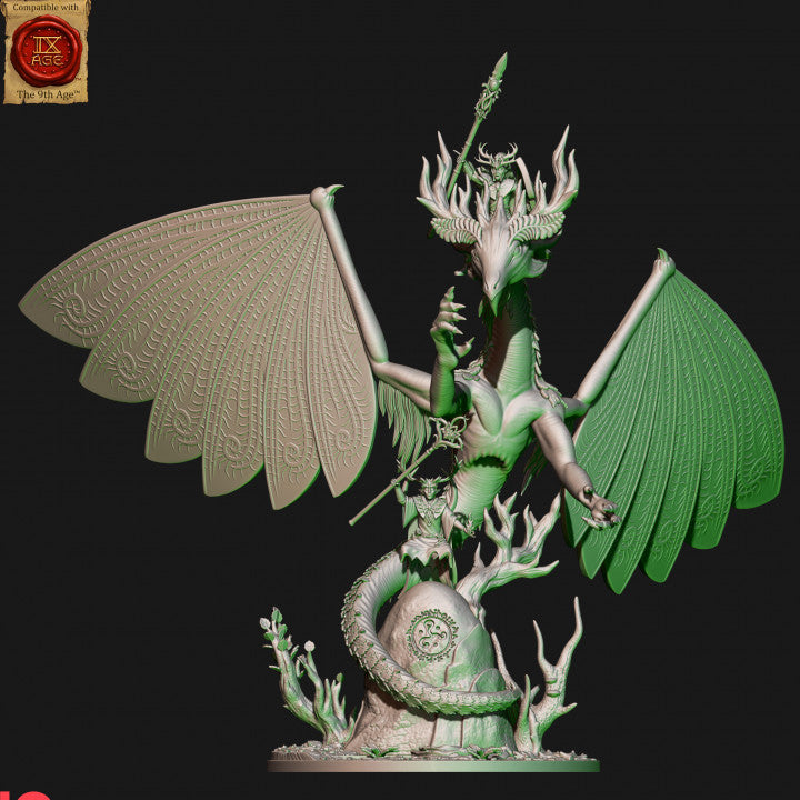Wood Elves Faerie Dragon and Elf Twins | Holominiatures 28mm Fantasy Wargaming Miniatures