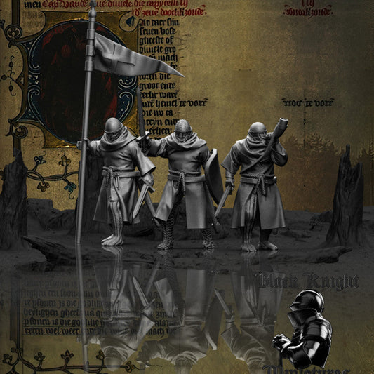 13th Century Teutonic Order Sergeants Command | Black Knight Miniatures 28mm Historical Wargaming Miniatures Role