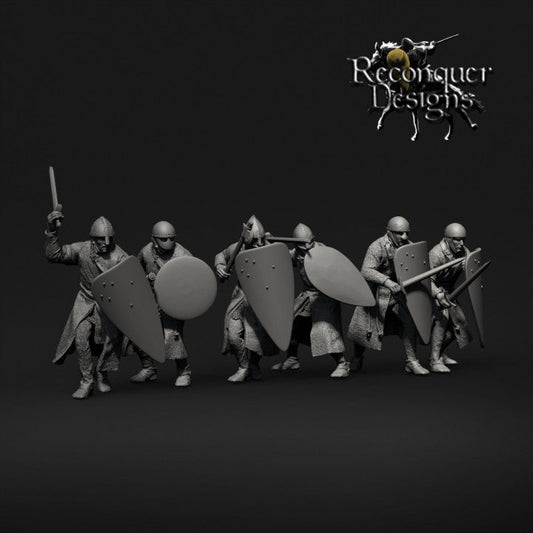 12th Century Military Order Sergeants | Reconquer Designs 28mm Historical Wargaming Miniatures Role Playing Miniatures