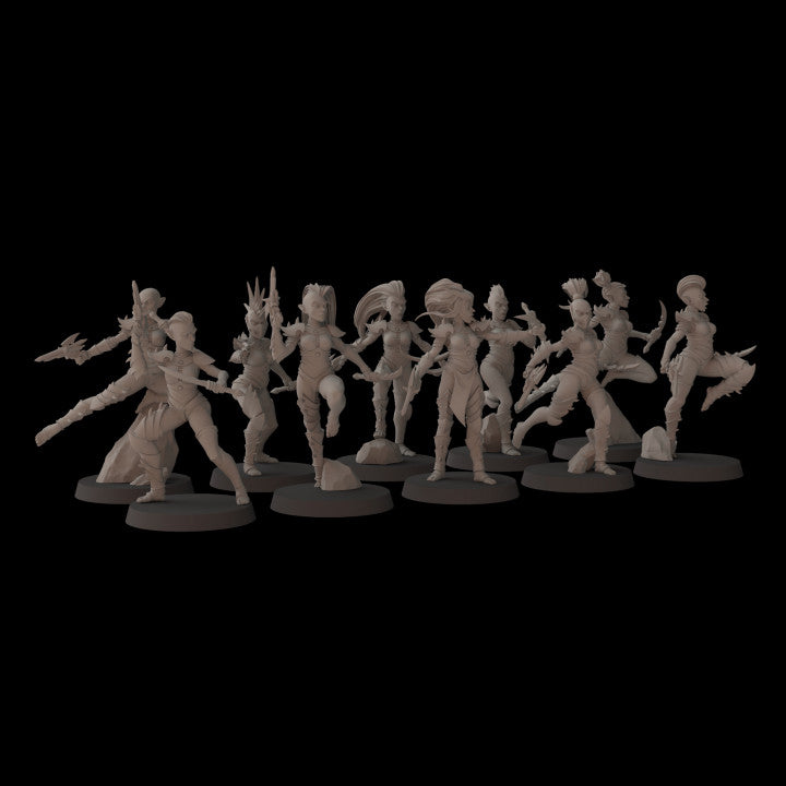 Space Elves Shadowrunners | Fantasy Cult 32mm Grimdark Wargaming Miniatures