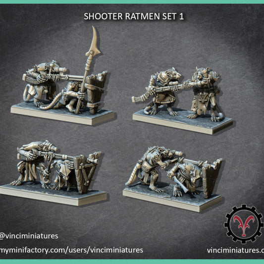 Verminkin Shooter Ratmen | Vinci Miniatures 28/32mm Fantasy Wargaming Miniatures Role Playing Miniatures
