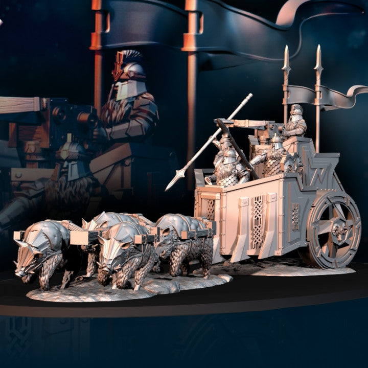 Silver Goat Dwarves Chariot | Davale Games 25mm Fantasy Wargaming Miniatures