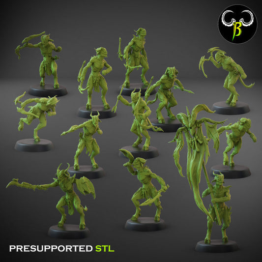Fallen Beasts Soul Scavengers with Bows | Claybeast Creations 28mm Fantasy Wargaming Miniatures Role Playing Miniatures