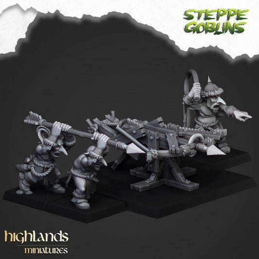 Steppe Goblins Big Crossbow | Highlands Miniatures 28/32mm Fantasy Wargaming Miniatures Role Playing Miniatures
