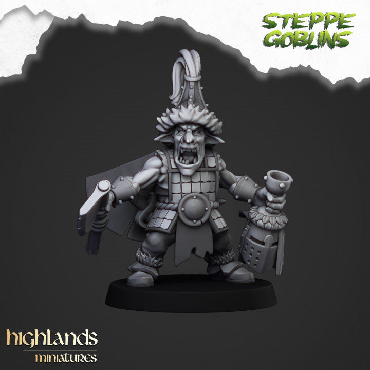 Steppe Goblins Hero | Highlands Miniatures 28/32mm Fantasy Wargaming Miniatures Role Playing Miniatures