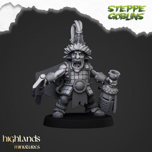 Steppe Goblins Hero | Highlands Miniatures 28/32mm Fantasy Wargaming Miniatures Role Playing Miniatures