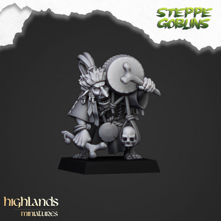 Steppe Goblins Shaman | Highlands Miniatures 28/32mm Fantasy Wargaming Miniatures Role Playing Miniatures