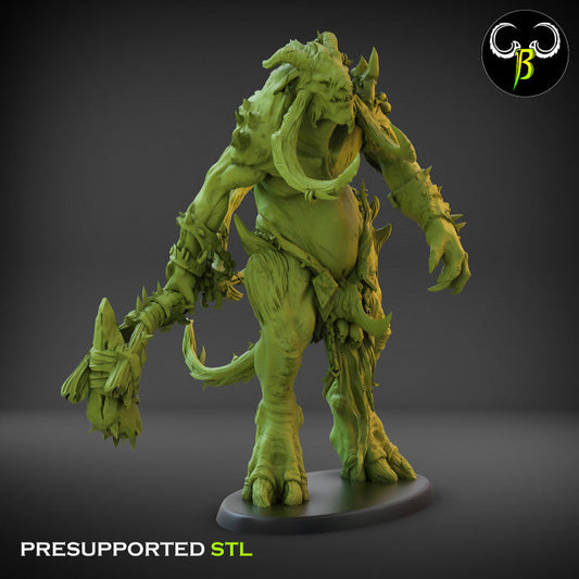 Fallen Beasts Tahr’Kin Gargant | Claybeast Creations 28mm Fantasy Wargaming Miniatures Role Playing Miniatures