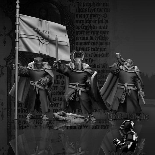 13th Century Teutonic Order Knights Command | Black Knight Miniatures 28mm Historical Wargaming Miniatures Role Playing