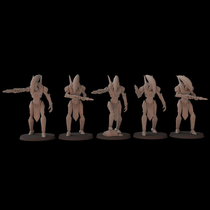 Space Elves Umbral Fighters | Fantasy Cult 32mm Grimdark Wargaming Miniatures Role Playing Miniatures