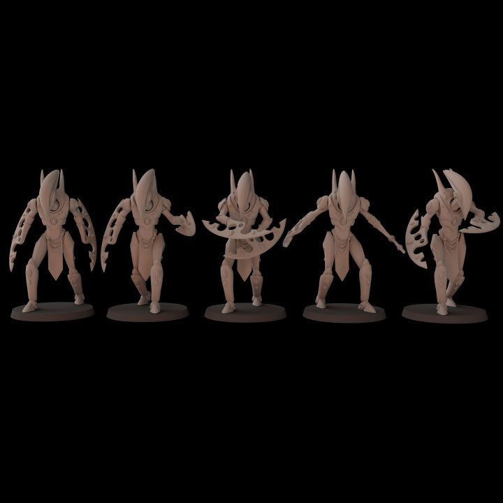 Space Elves Umbral Fighters Melee | Fantasy Cult 32mm Grimdark Wargaming Miniatures