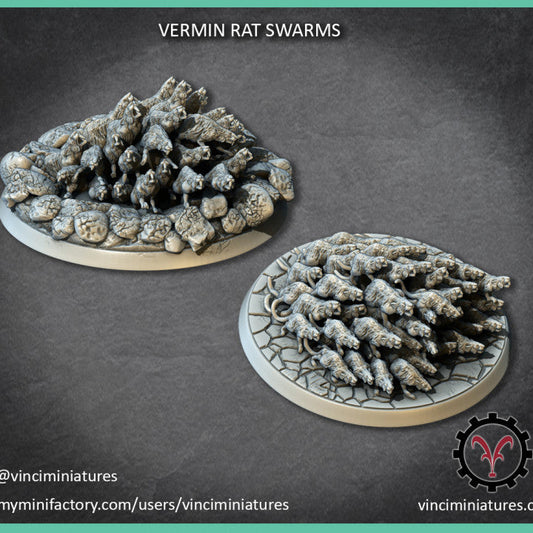 Verminkin Rat Swarms | Vinci Miniatures 28/32mm Fantasy Wargaming Miniatures Role Playing Miniatures