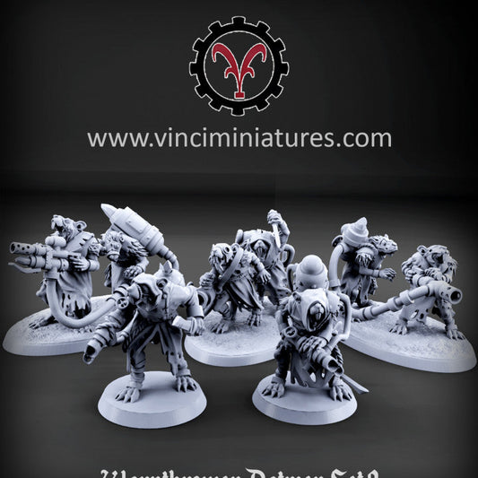 Verminkin Warp Sprayers | Vinci Miniatures 28/32mm Fantasy Wargaming Miniatures Role Playing Miniatures