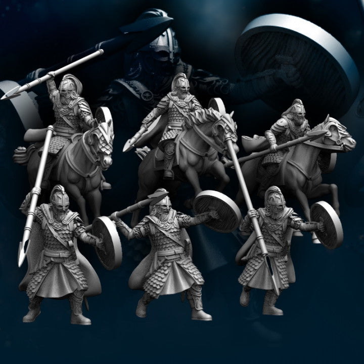 West Human Royal Guard Mounted | Davale Games 25mm Fantasy Wargaming Miniatures