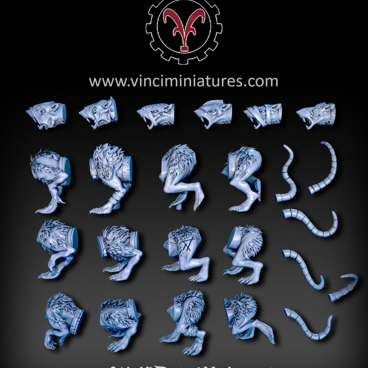 Verminkin Wolf Rats | Vinci Miniatures 28/32mm Fantasy Wargaming Miniatures