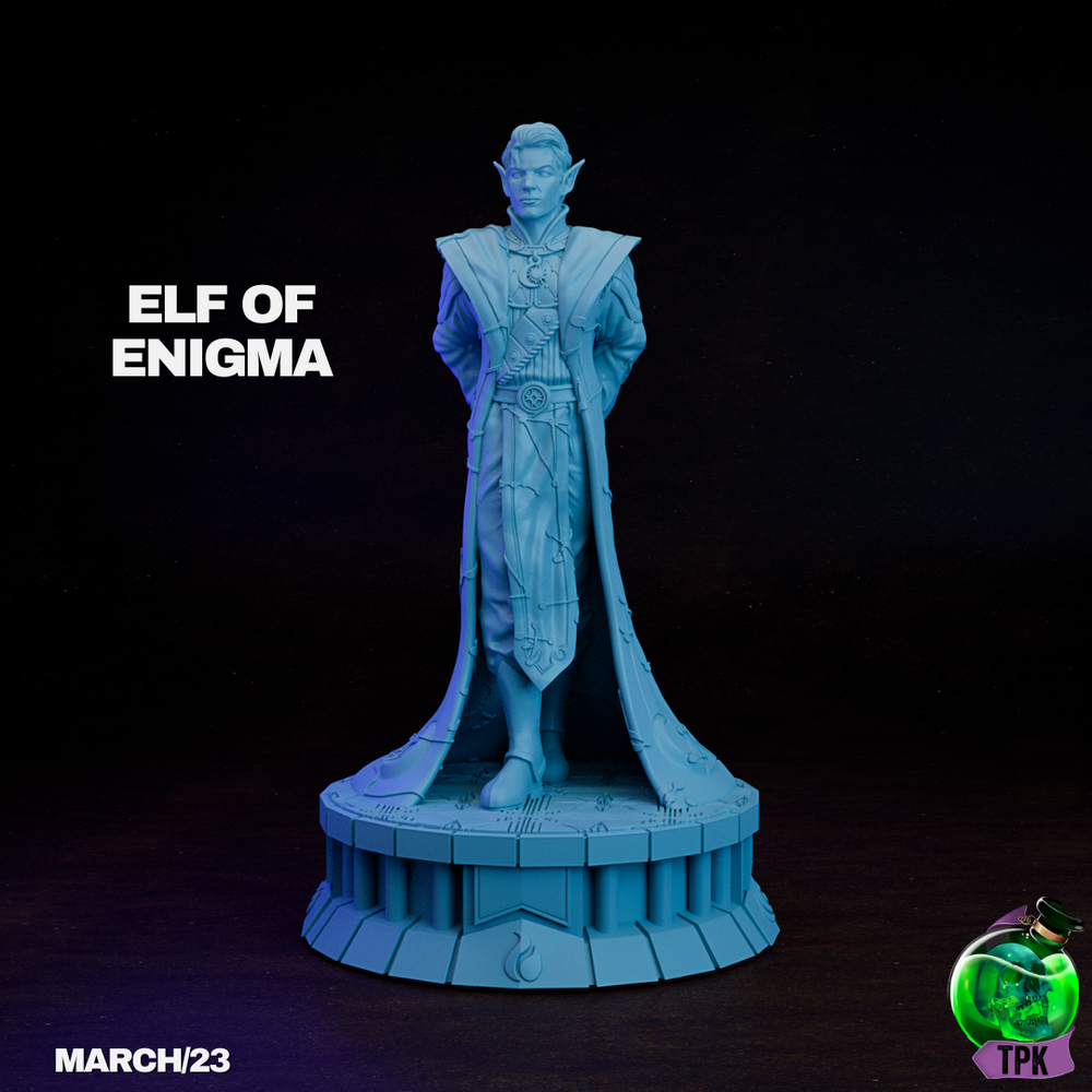 Elf of Enigma 1 | TPK Lab 32mm Fantasy Tabletop RPG Miniatures