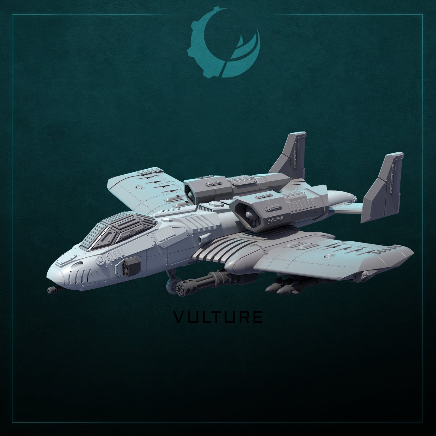 RAIJU-PATTERN MULTI-ROLE ATTACK AIRCRAFT | Maelstrom Designworks Grimdark Wargaming Miniatures