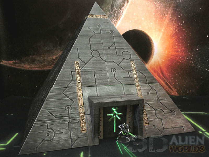 Necrontyr Pyramid Set | 3DAlienWorlds Grimdark Wargaming Terrain Role Playing Miniatures