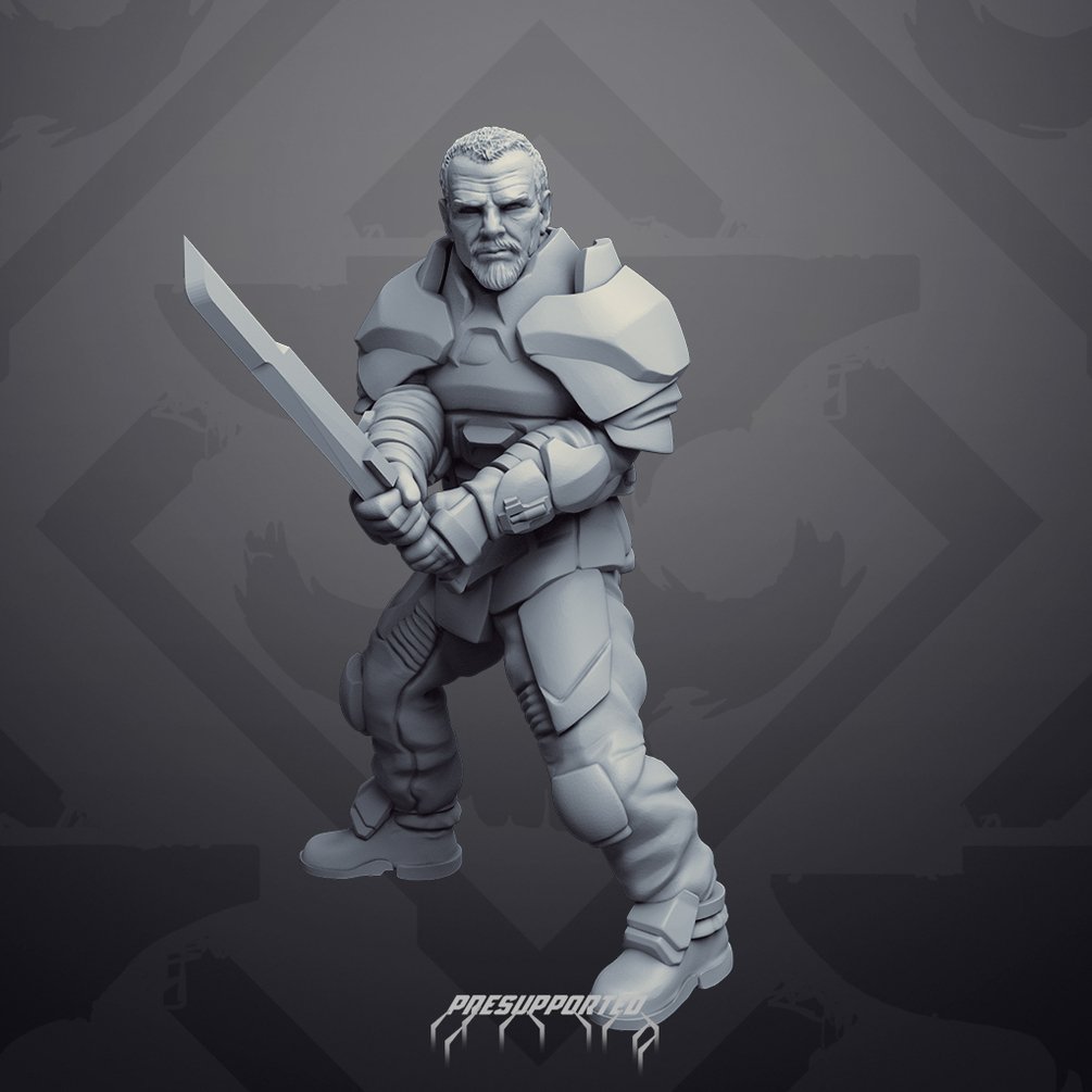 Oasis Imperium: Quartermaster Garrus | Skullforge Studios 32mm Wargaming Miniatures Role Playing Miniatures