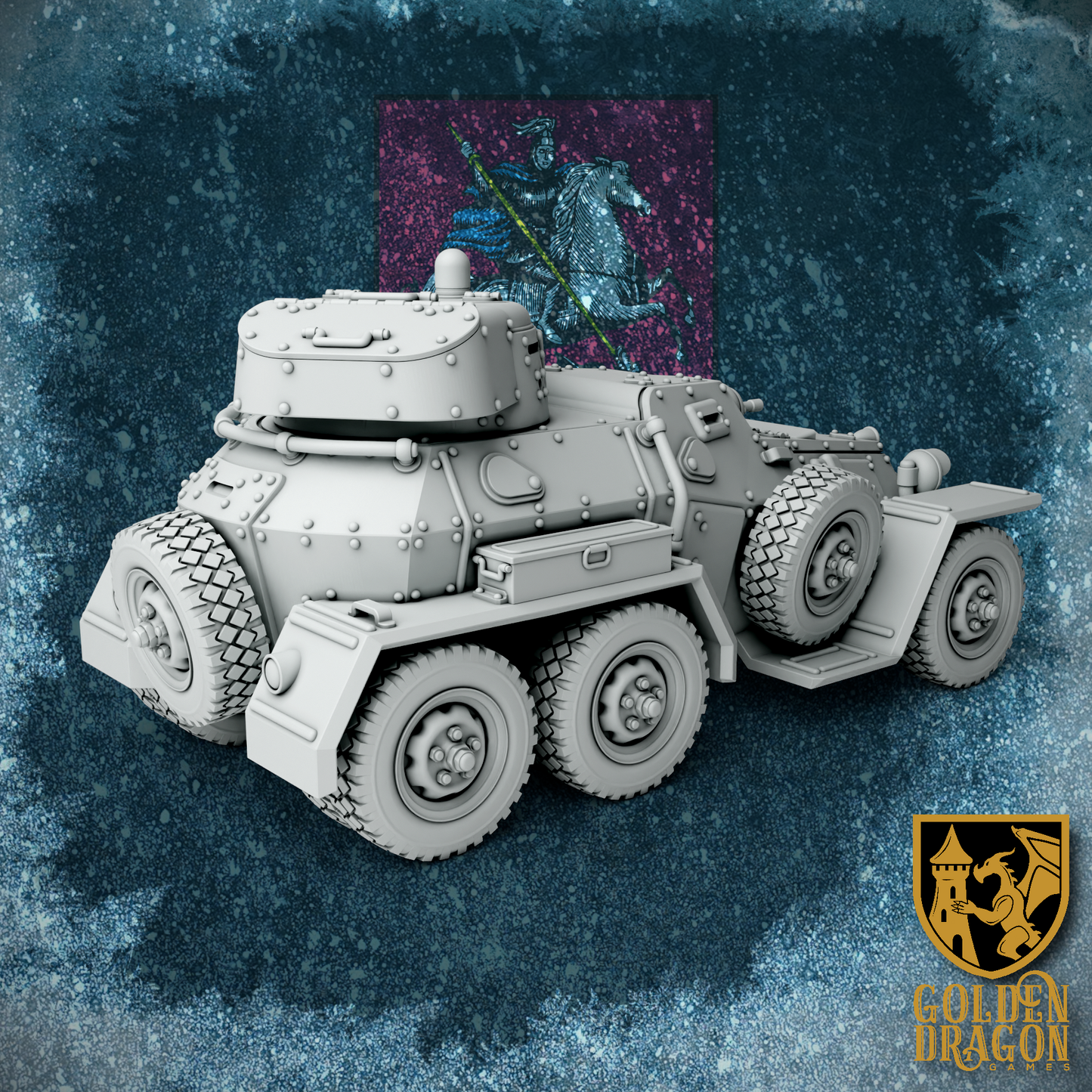 Russian Empire BA-36 Armored Scout Car | Golden Dragon Games Weird WW2 Role Playing Miniatures