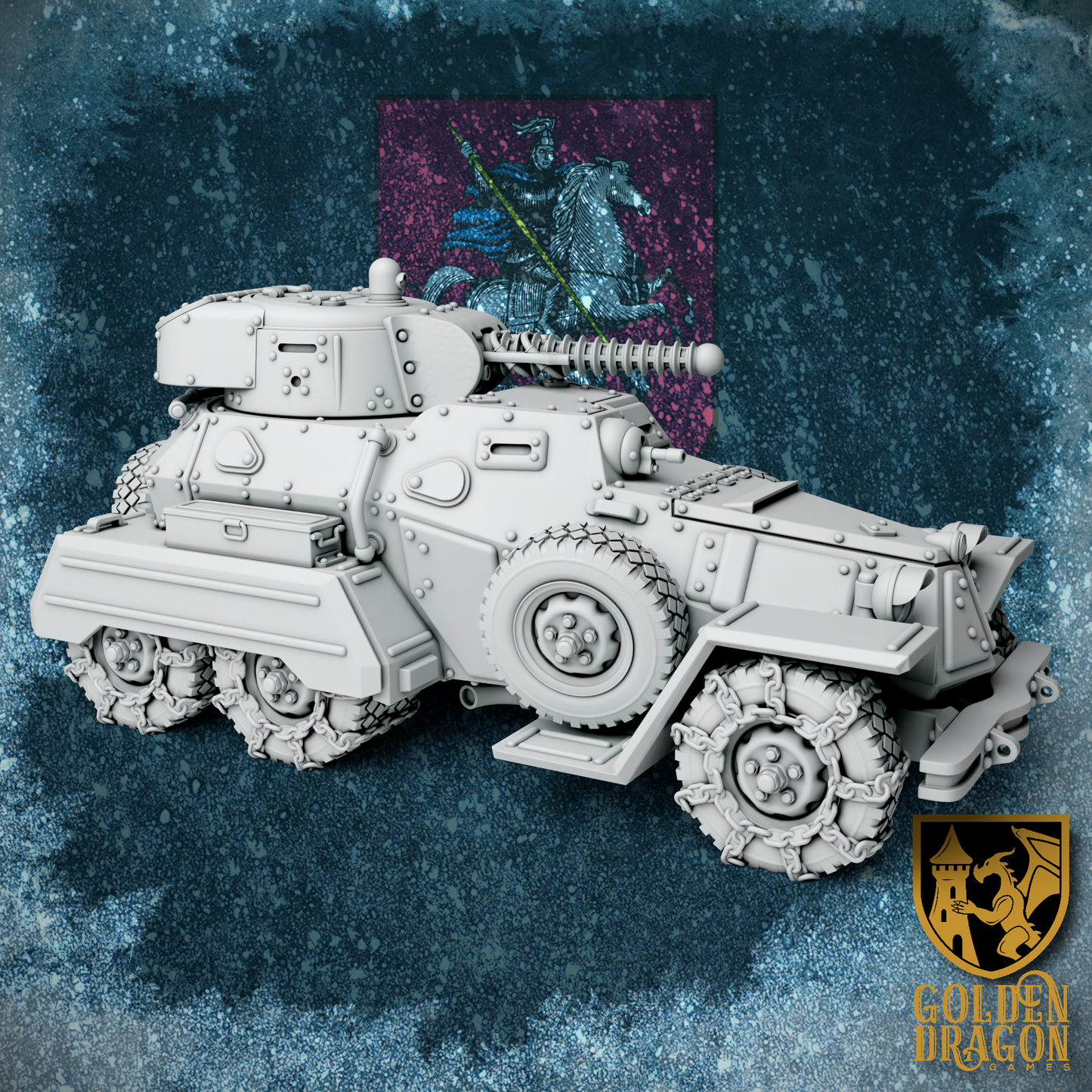 Russian Empire BA-36 Armored Scout Car | Golden Dragon Games Weird WW2 Role Playing Miniatures