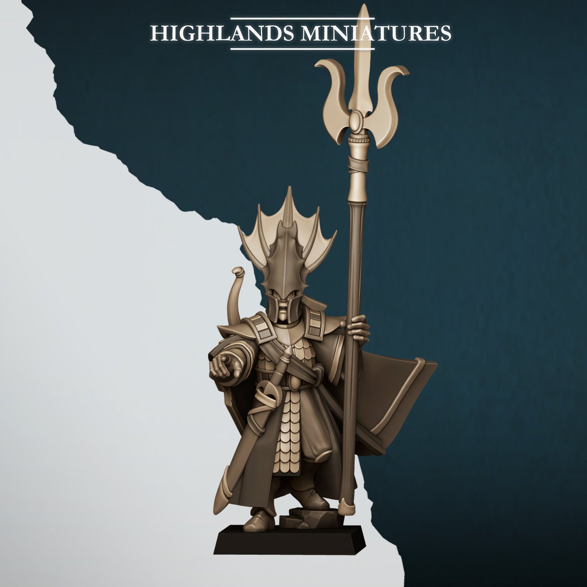 Aegean Elves Lord of the Sea| Highlands Miniatures 28/32mm Fantasy Wargaming Miniatures Role Playing Miniatures