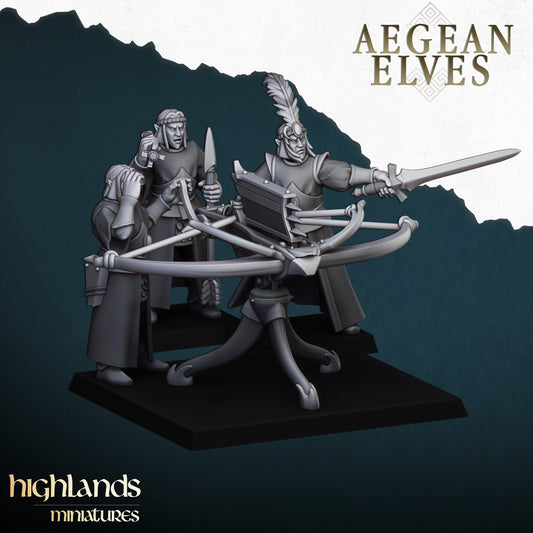 Aegean Elves Ballista | Highlands Miniatures 28/32mm Fantasy Wargaming Miniatures Role Playing Miniatures