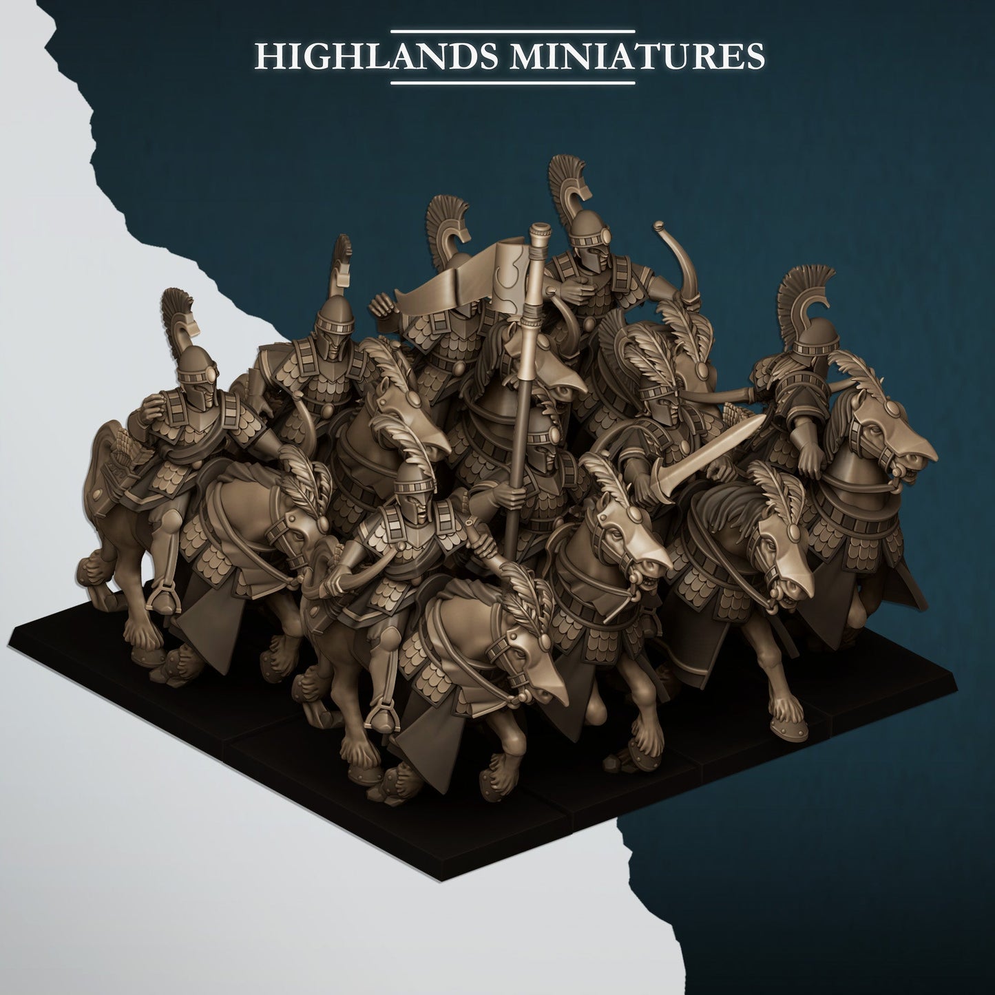 Aegean Elves Sea Hippeis | Highlands Miniatures 28/32mm Fantasy Wargaming Miniatures Role Playing Miniatures