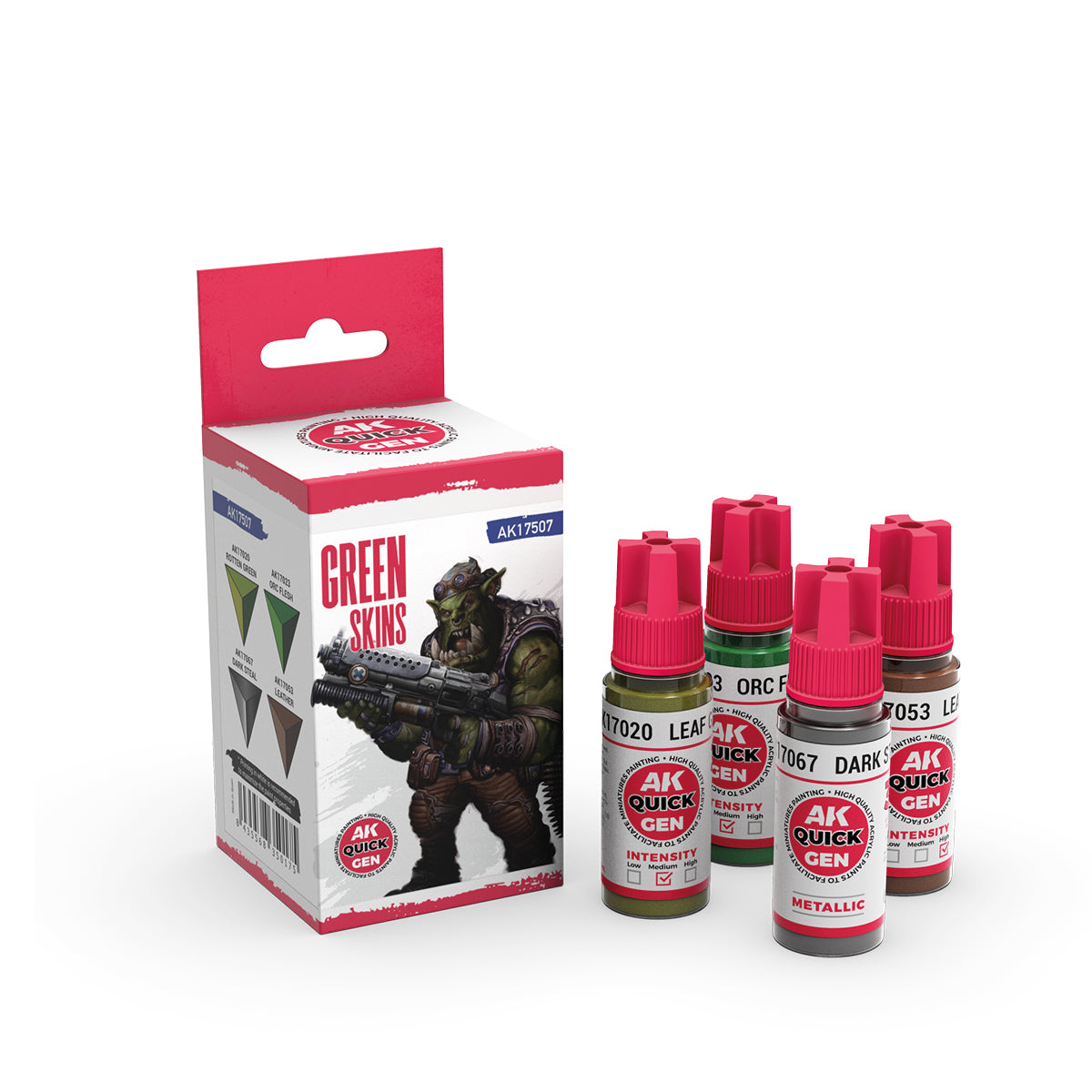 AK-Interactive: Quick Gen Paints: Green Skins (Quick Gen Set)