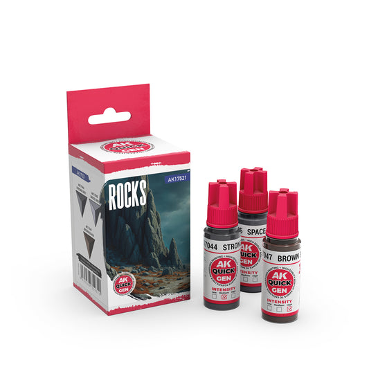 AK-Interactive: Quick Gen Paints: Rocks (Quick Gen Set)