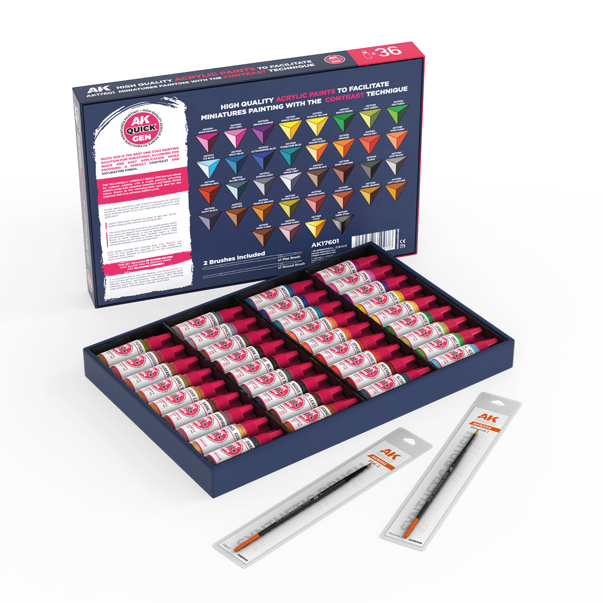 AK-Interactive: Quick Gen Paints: Quick Paint Set 36 Quick Gen Colors