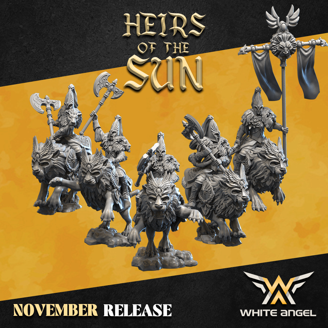 High Elf Lion Riders | White Angel 28/32mm Fantasy Wargaming Miniatures