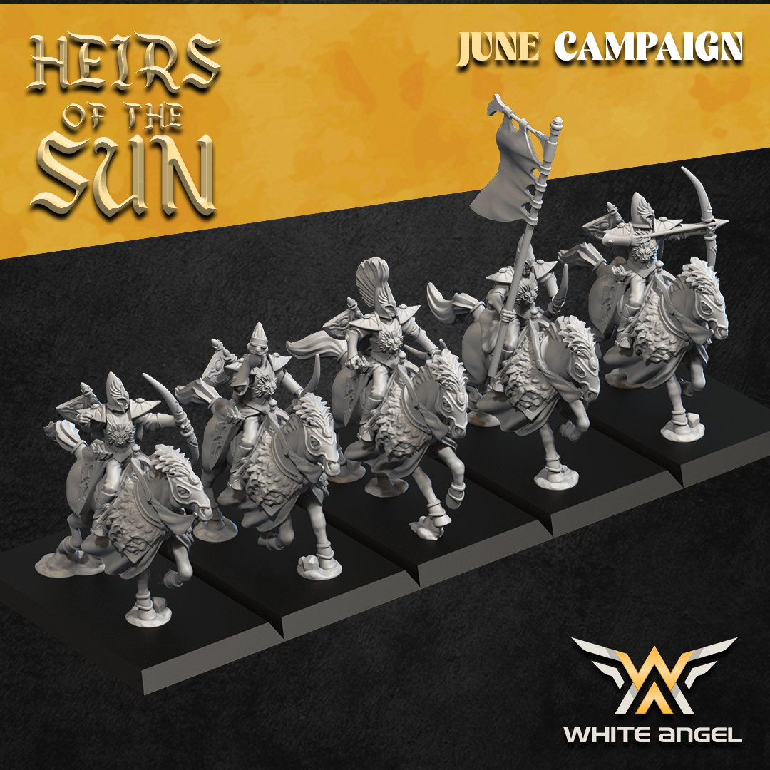High Elf Mounted Lion Scouts | White Angel 28/32mm Fantasy Wargaming Miniatures