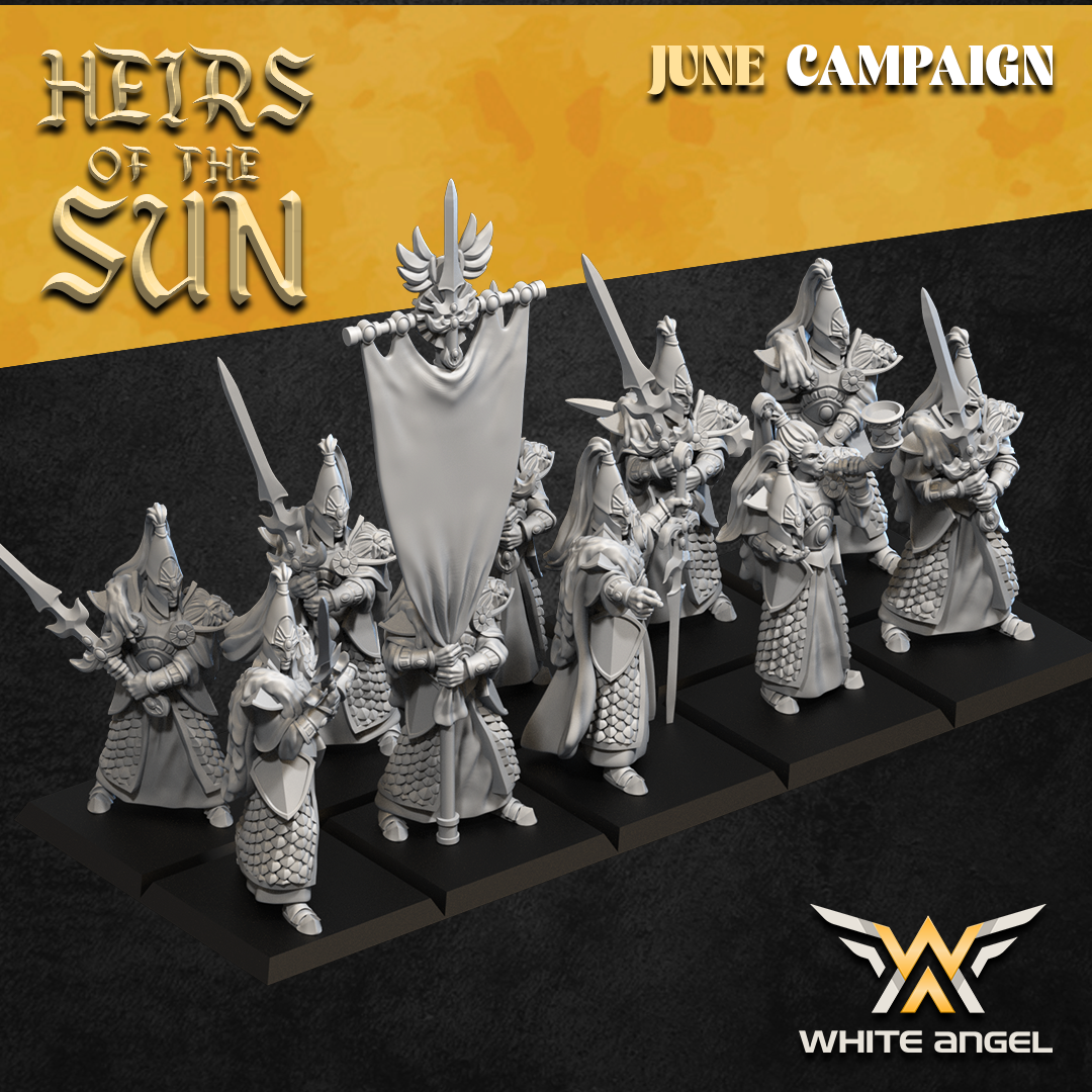 High Elf Lion Swordmasters | White Angel 28/32mm Fantasy Wargaming Miniatures