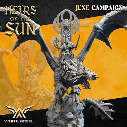 High Elf Lion Dragon Lord | White Angel 28/32mm Fantasy Wargaming Miniatures Role Playing Miniatures