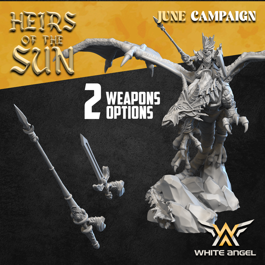 High Elf High Dragon Lord | White Angel 28/32mm Fantasy Wargaming Miniatures Role Playing Miniatures