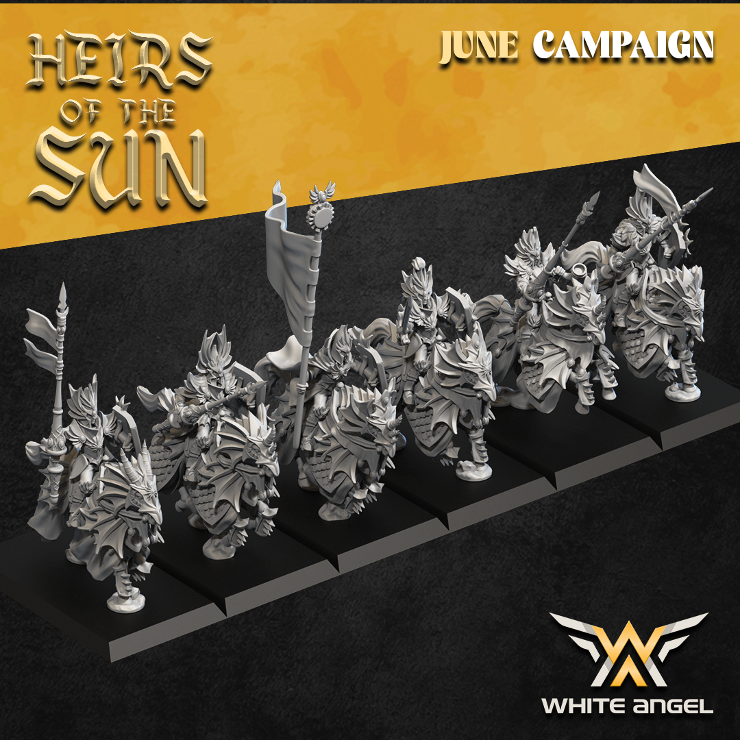 High Elf Dragon Knights | White Angel 28/32mm Fantasy Wargaming Miniatures