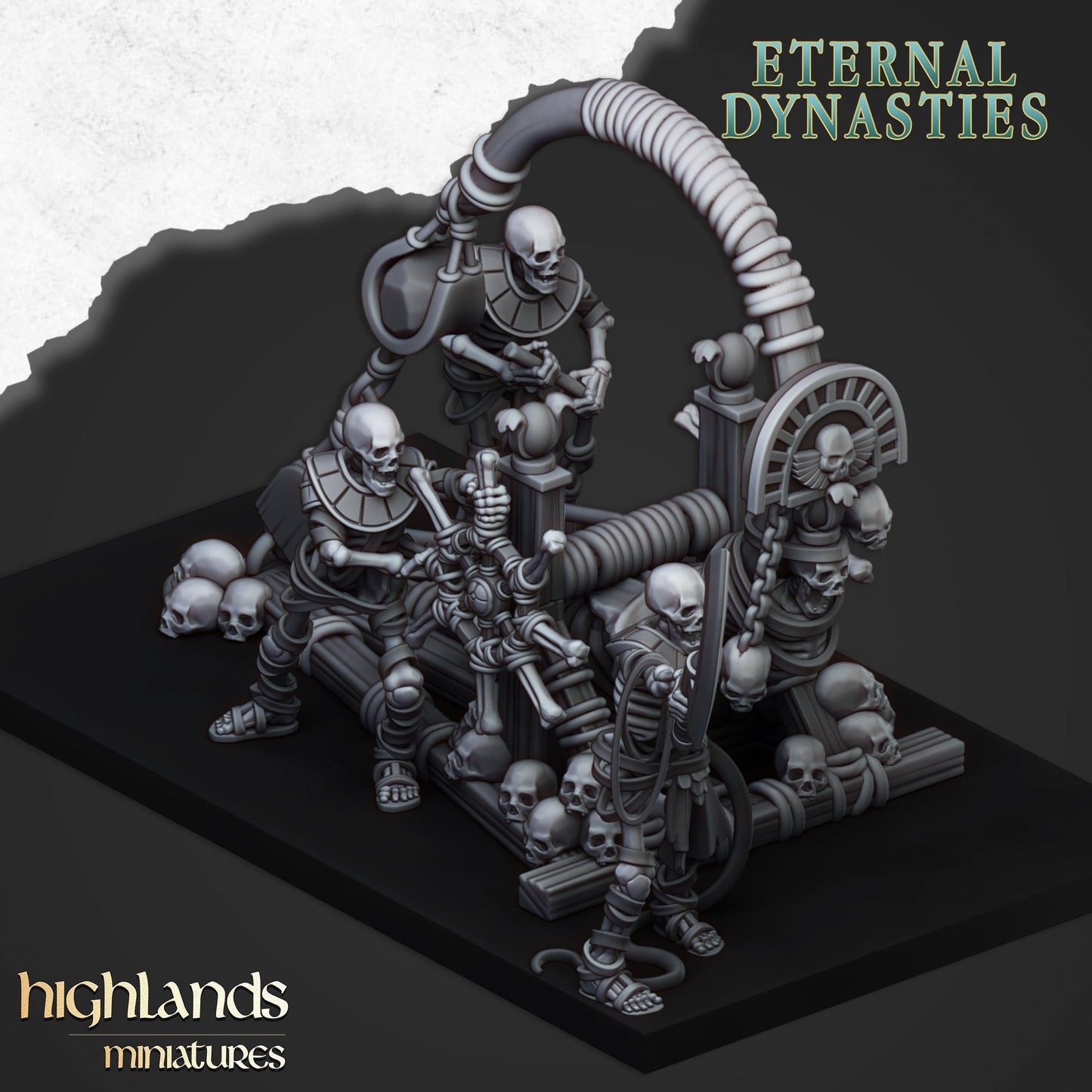 Eternal Dynasties Ancient Stonethrower | Highlands Miniatures 28/32mm Fantasy Wargaming Miniatures Role Playing