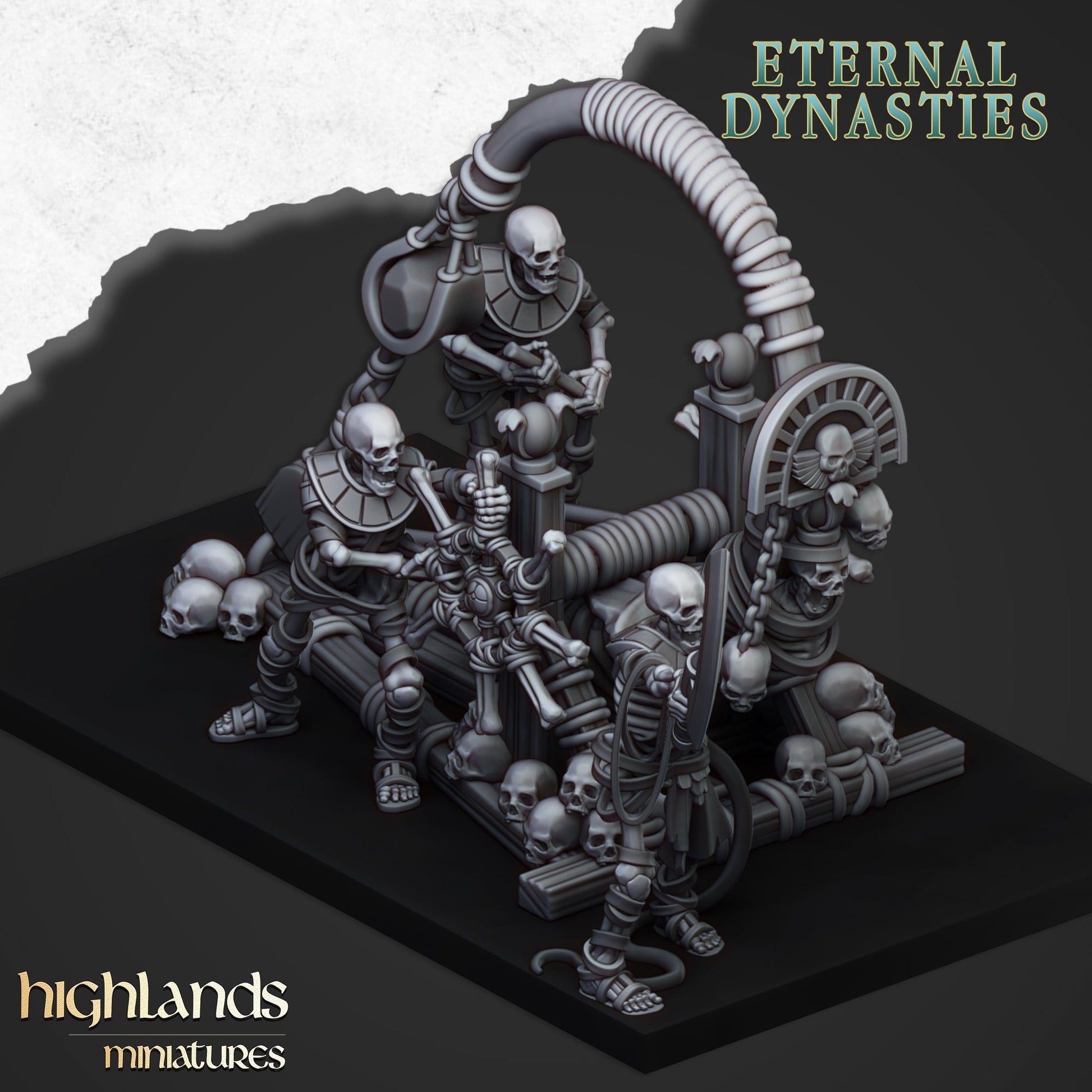 Eternal Dynasties Ancient Stonethrower | Highlands Miniatures 28/32mm Fantasy Wargaming Miniatures Role Playing