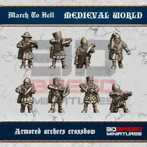 Medieval West European Armored Crossbows | 3DBreed 15mm Wargaming Miniatures Role Playing Miniatures