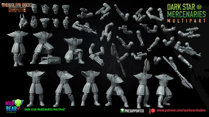 Dark Star Mercenaries Build Kit | Warbear Studios 28mm SciFi Wargaming Miniatures Role Playing Miniatures