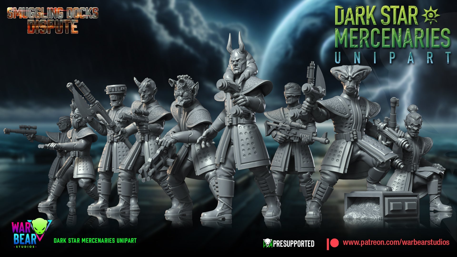 Dark Star Mercenaries Monopose | Warbear Studios 28mm SciFi Wargaming Miniatures Role Playing Miniatures