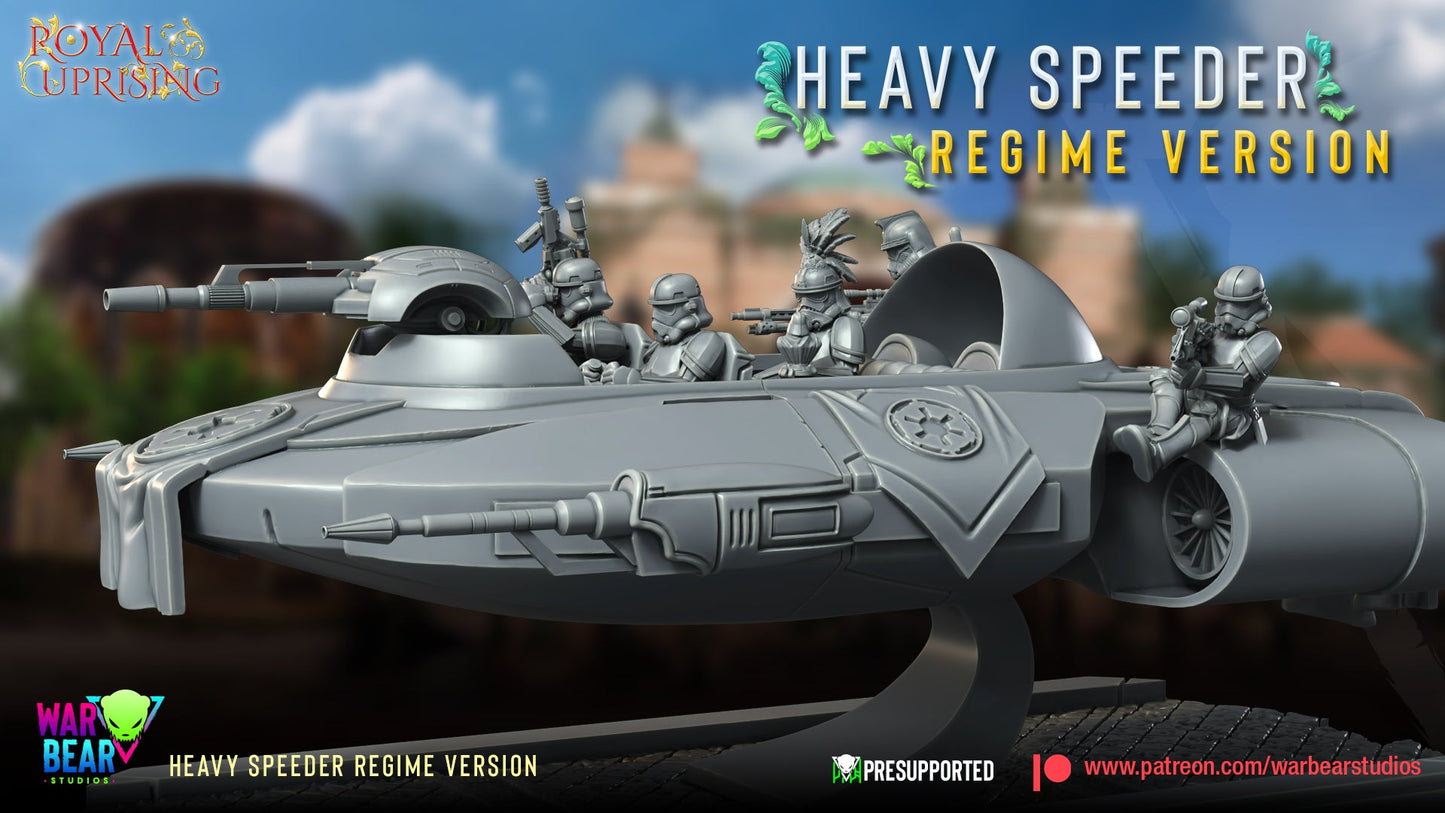 Royal Uprising Regime Heavy Speeder | Warbear Studios 28mm SciFi Wargaming Miniatures Role Playing Miniatures