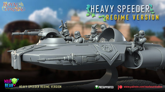Royal Uprising Regime Heavy Speeder | Warbear Studios 28mm SciFi Wargaming Miniatures Role Playing Miniatures
