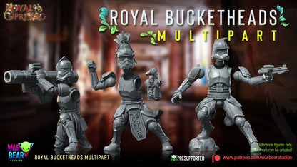 Royal Uprising Royal Bucketheads Build Kit | Warbear Studios 28mm SciFi Wargaming Miniatures Role Playing Miniatures