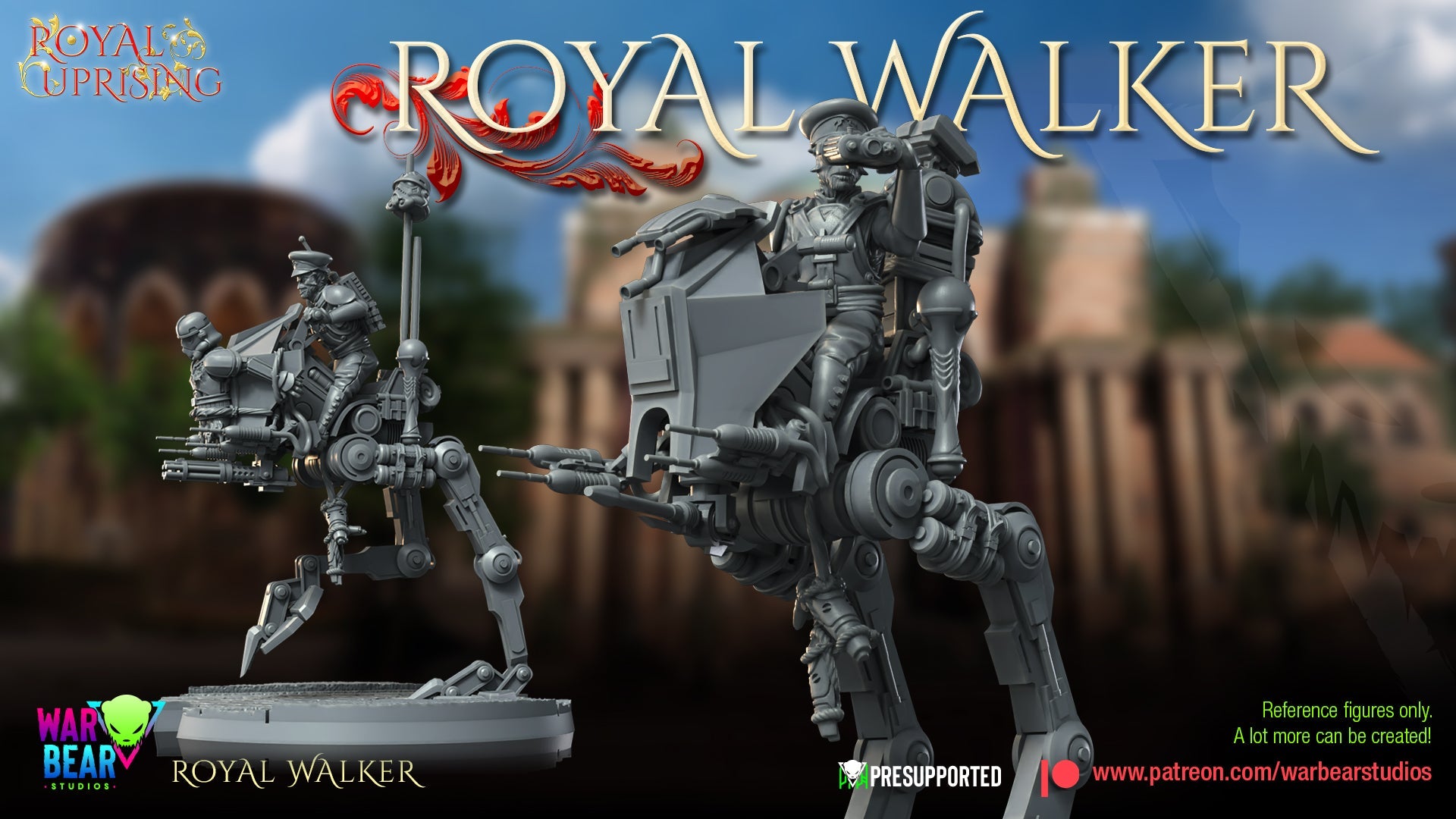 Royal Uprising Royal Scout Walker | Warbear Studios 28mm SciFi Wargaming Miniatures Role Playing Miniatures