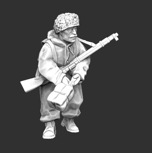 Finnish Soldier with AT Grenade | Propylene Foliescu 28mm WW2 Wargaming Miniatures Role Playing Miniatures