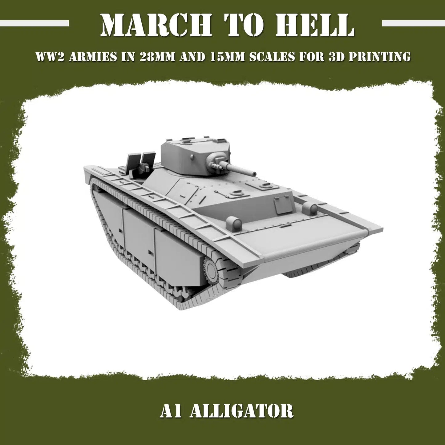 WW2 UNITES STATES MARINES (USM) A1 ALLIGATOR | 3DBreed 15mm Wargaming Miniatures